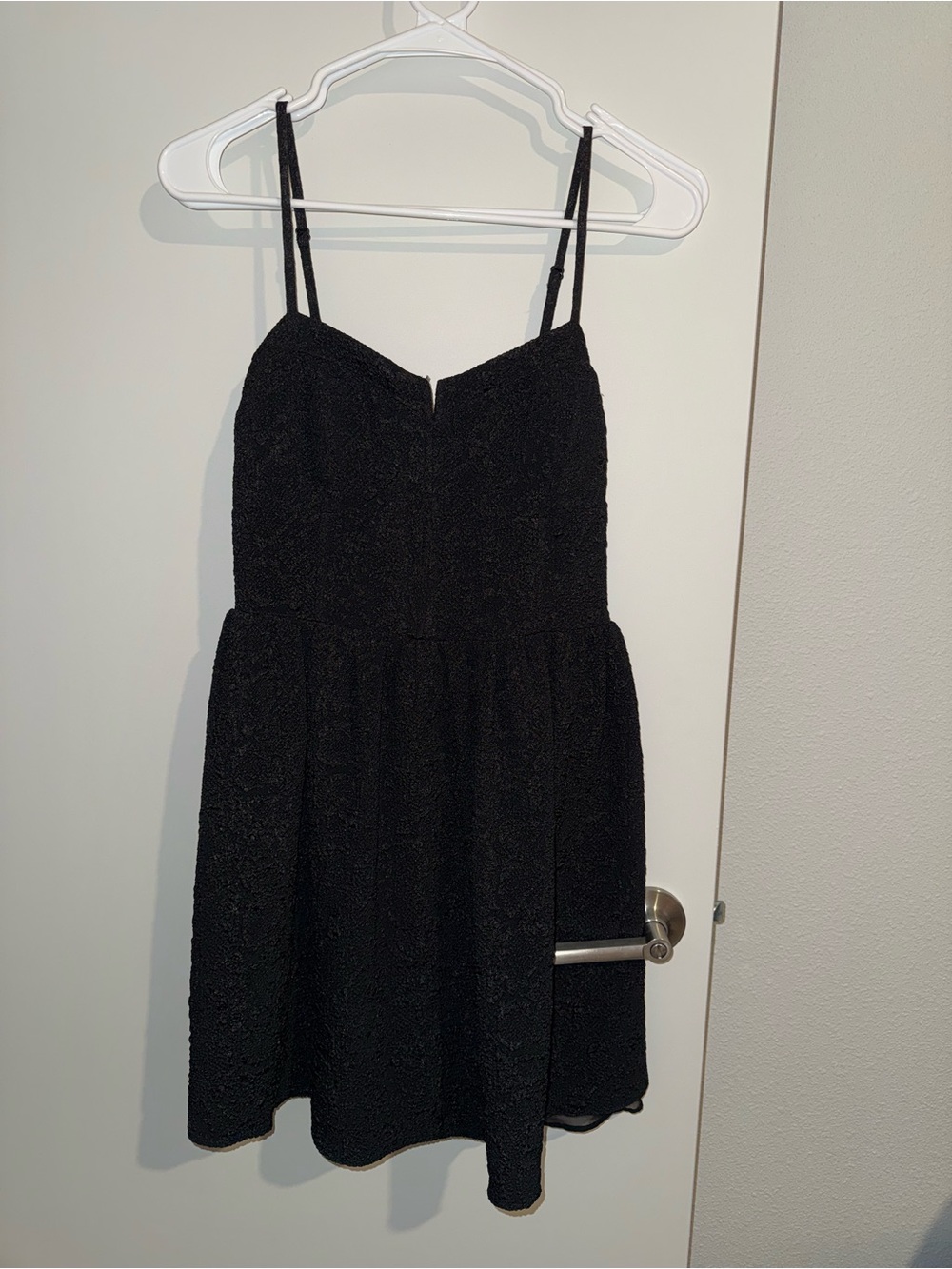 Bar III Black Lace Mini Dress with Spaghetti Straps